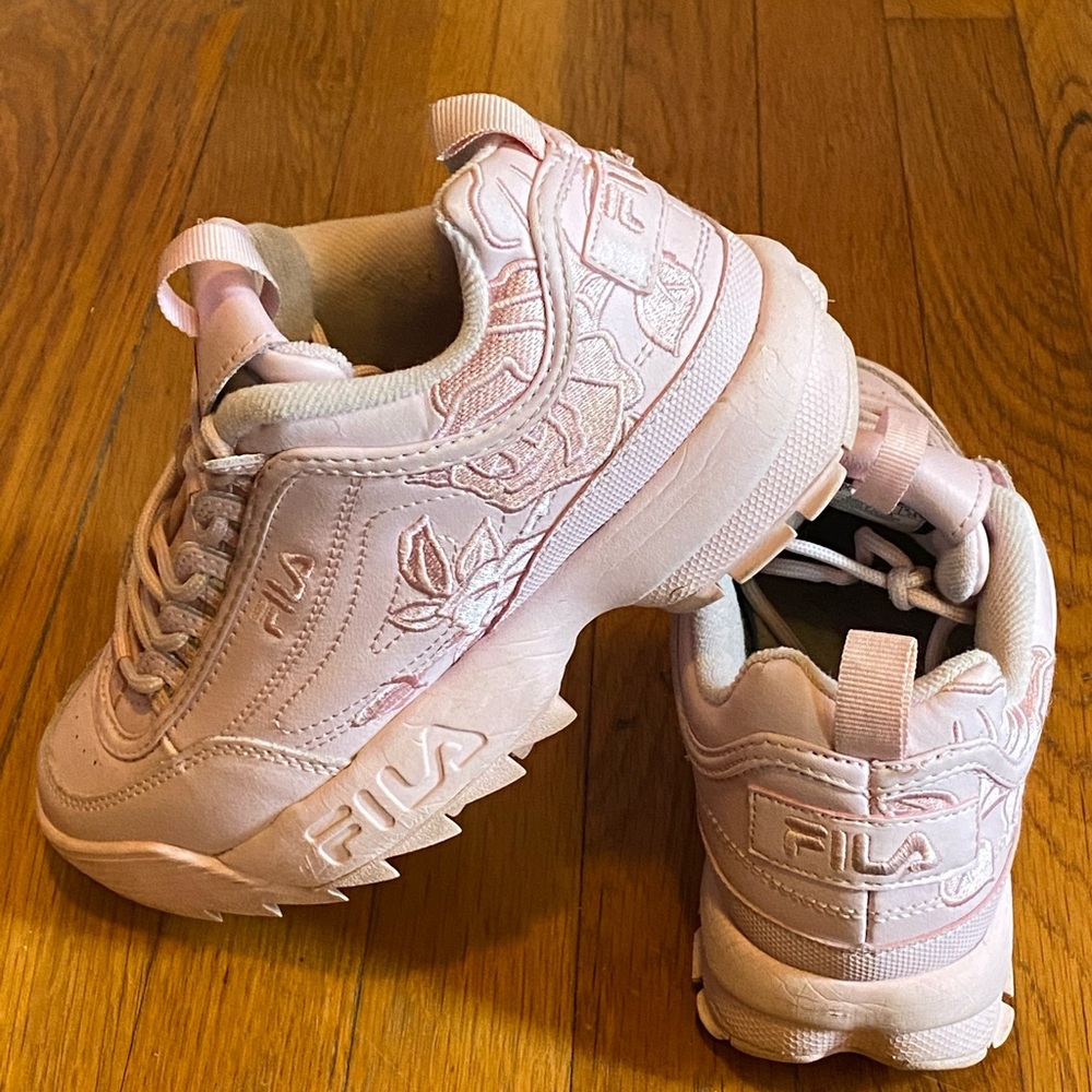 FILA Womens Disruptor II Embroidery Rose Pink